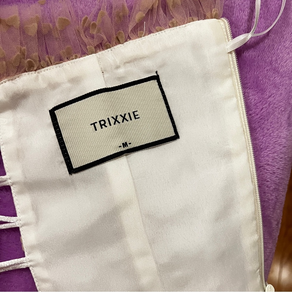 Elegant Lace-Up Corset Top - Pink - Picture 3 of 4